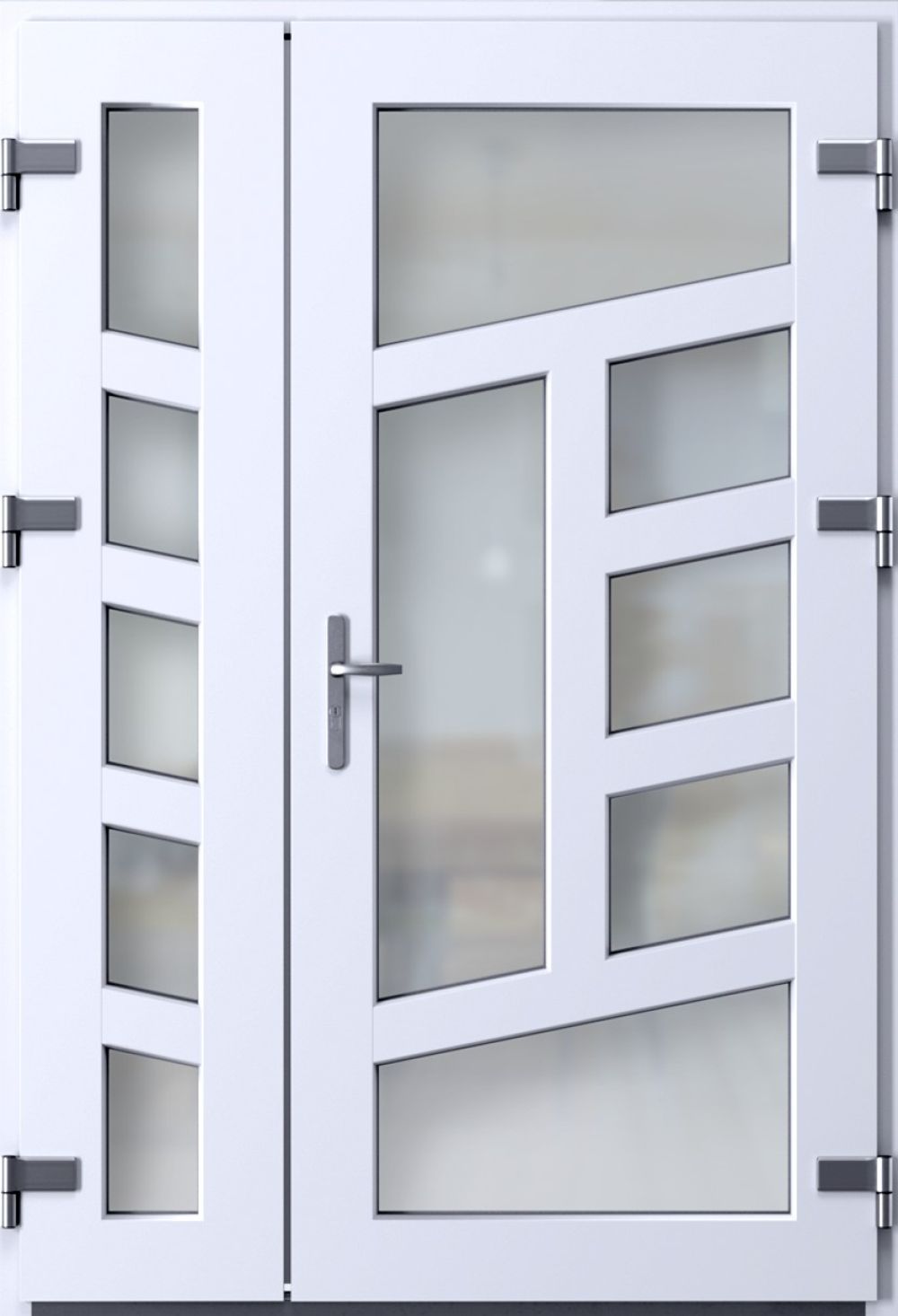 Металлопластиковые двери двойные белые № 28 plastikovie_dveri28