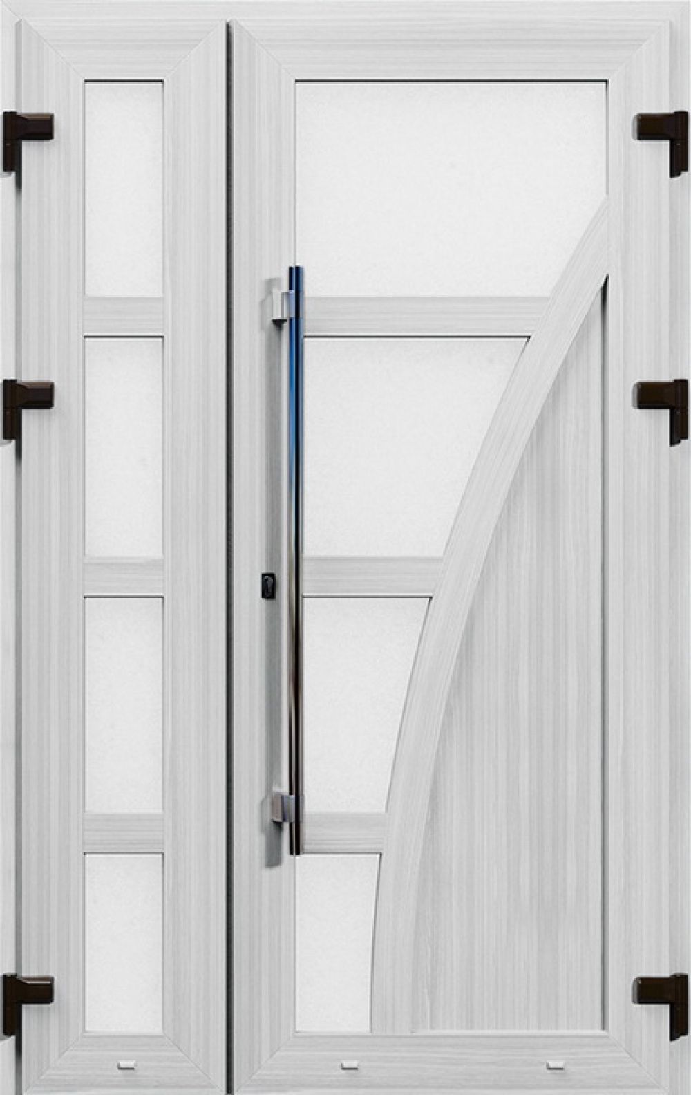 Металлопластиковые двери двойные дуб шефилд № 72 plastikovie_dveri72