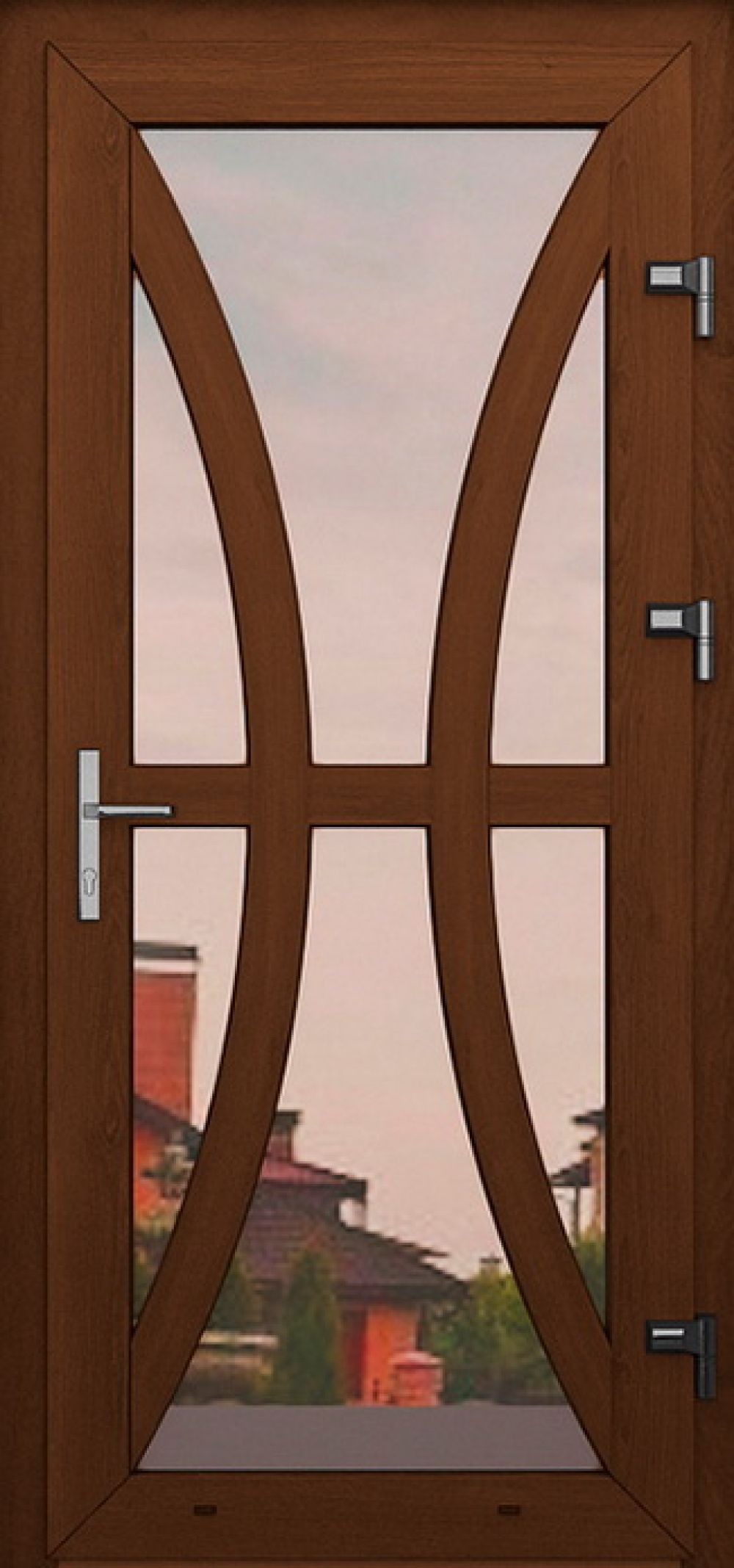 Металлопластиковые двери одинарные золотой дуб № 3 plastikovie_dveri3