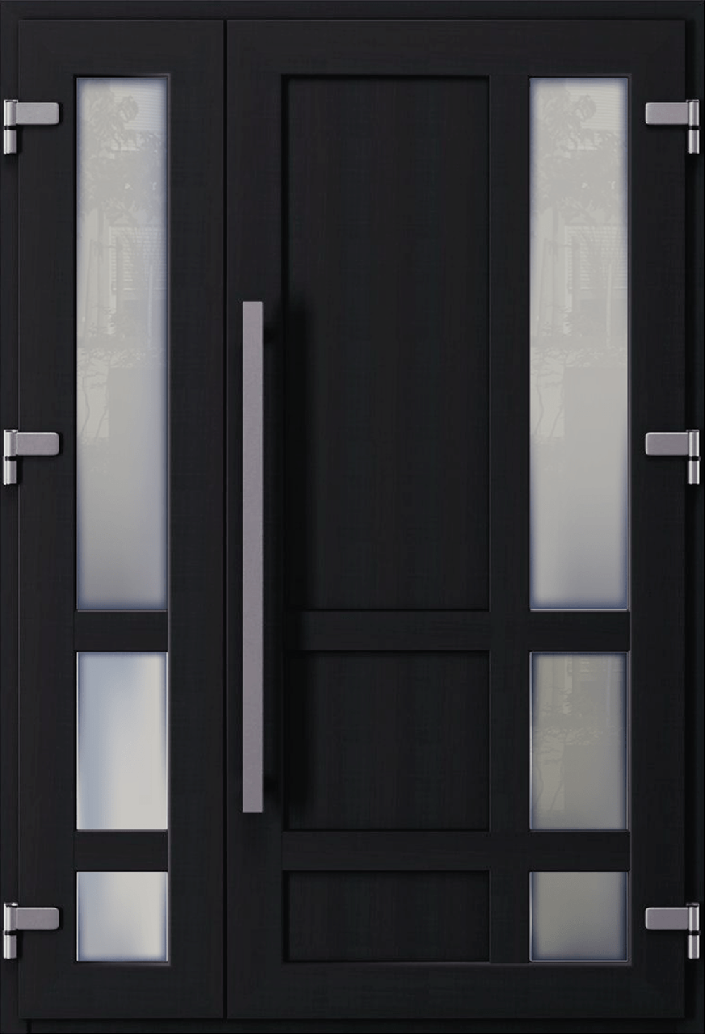 Металлопластиковые двери двойные антрацит № 31 plastikovie_dveri31