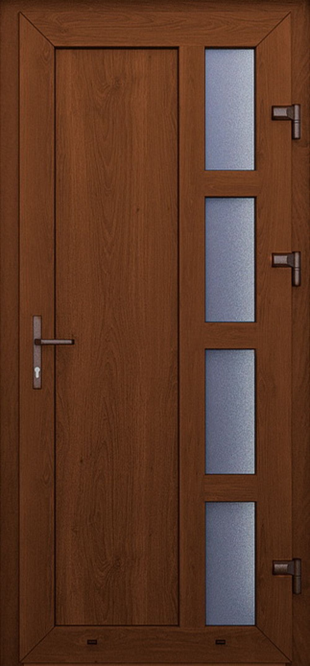 Металлопластиковые двери одинарные орех № 51 plastikovie_dveri51