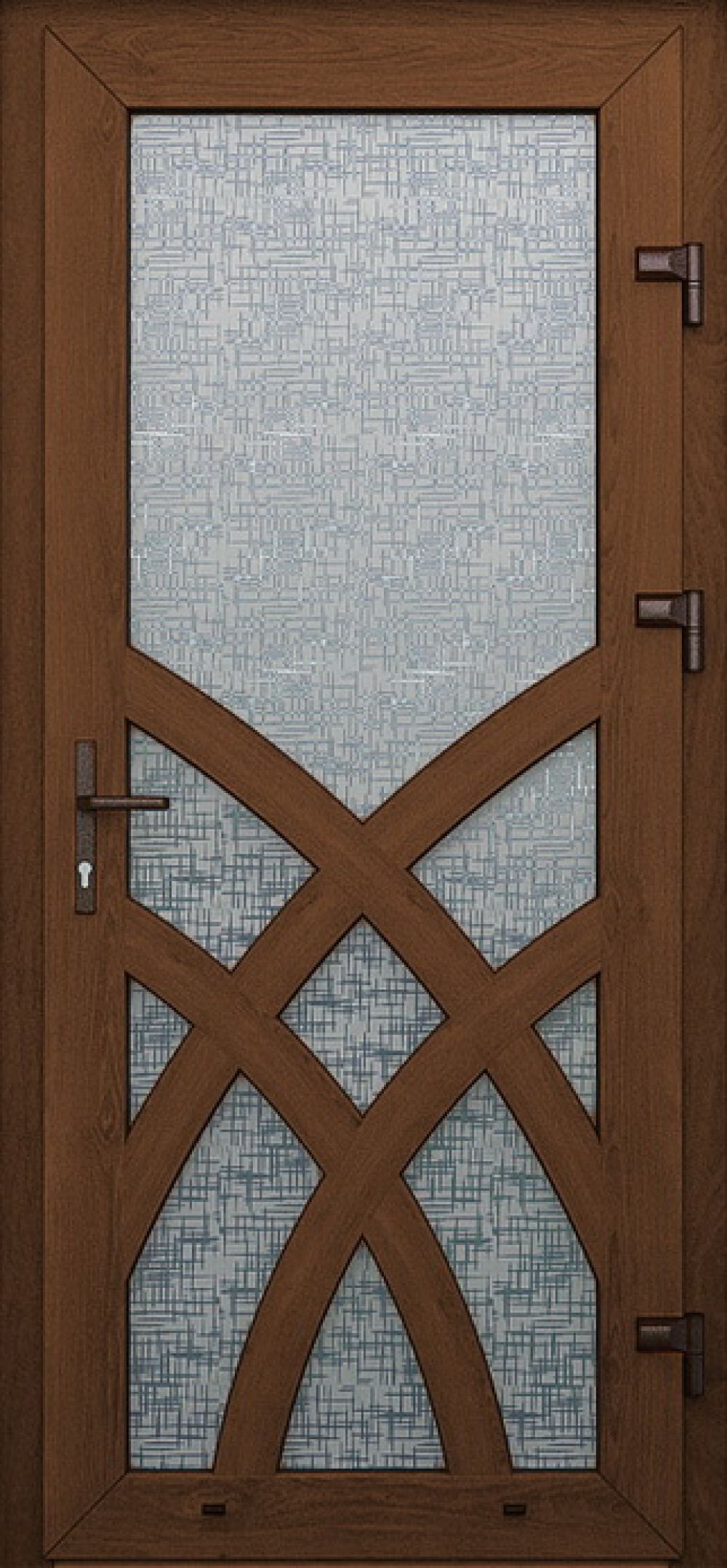 Металлопластиковые двери одинарные орех № 38 plastikovie_dveri38