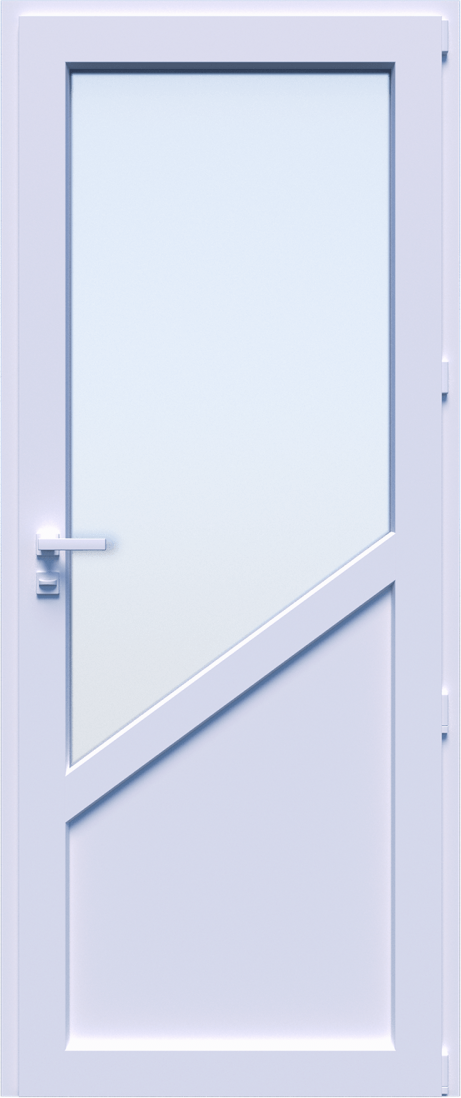 Металлопластиковые двери одинарные белые № 34 plastikovie_dveri34