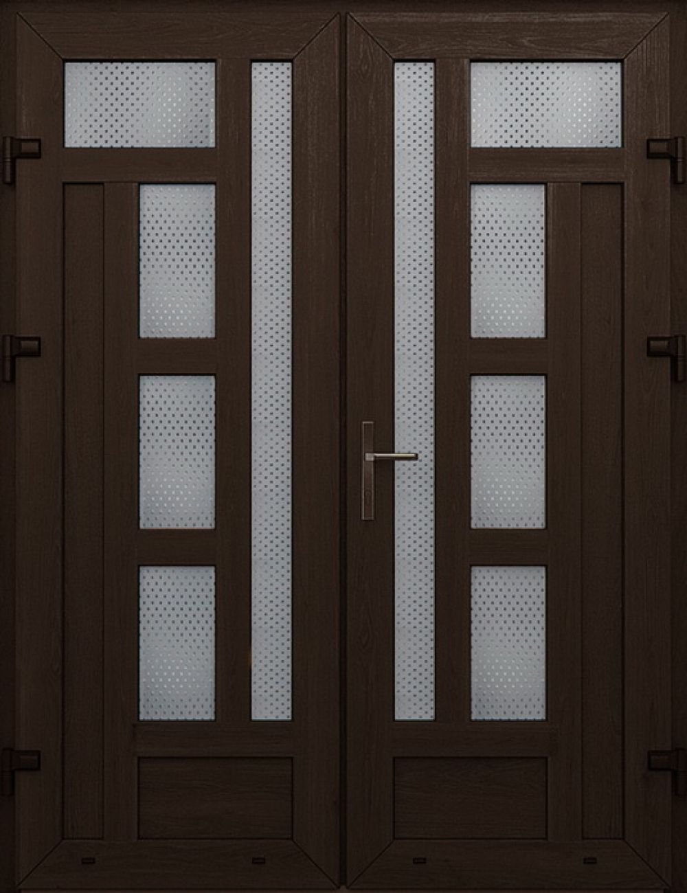 Металлопластиковые двери двойные венге № 17 plastikovie_dveri17