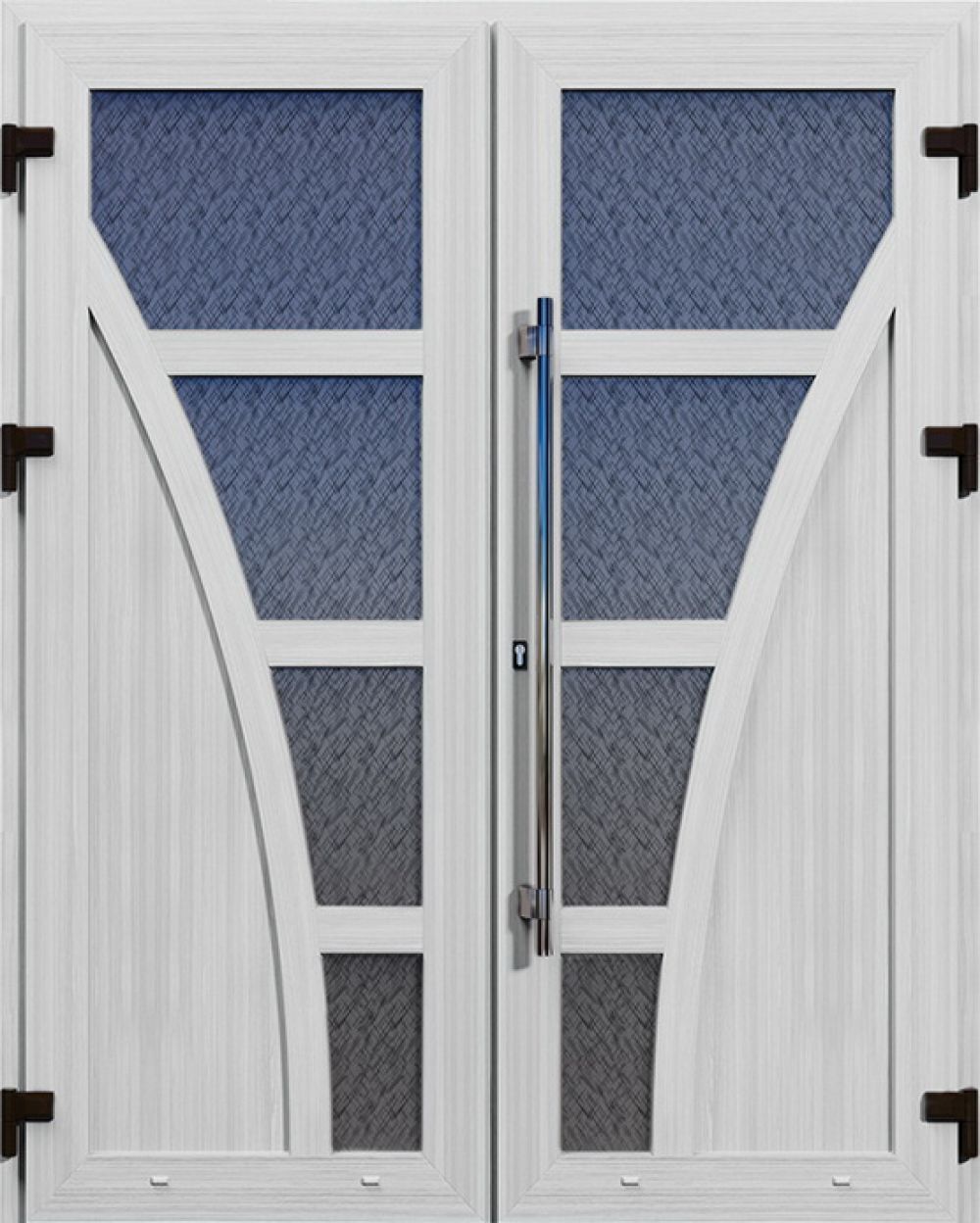 Металлопластиковые двери двойные дуб шефилд № 25 plastikovie_dveri25