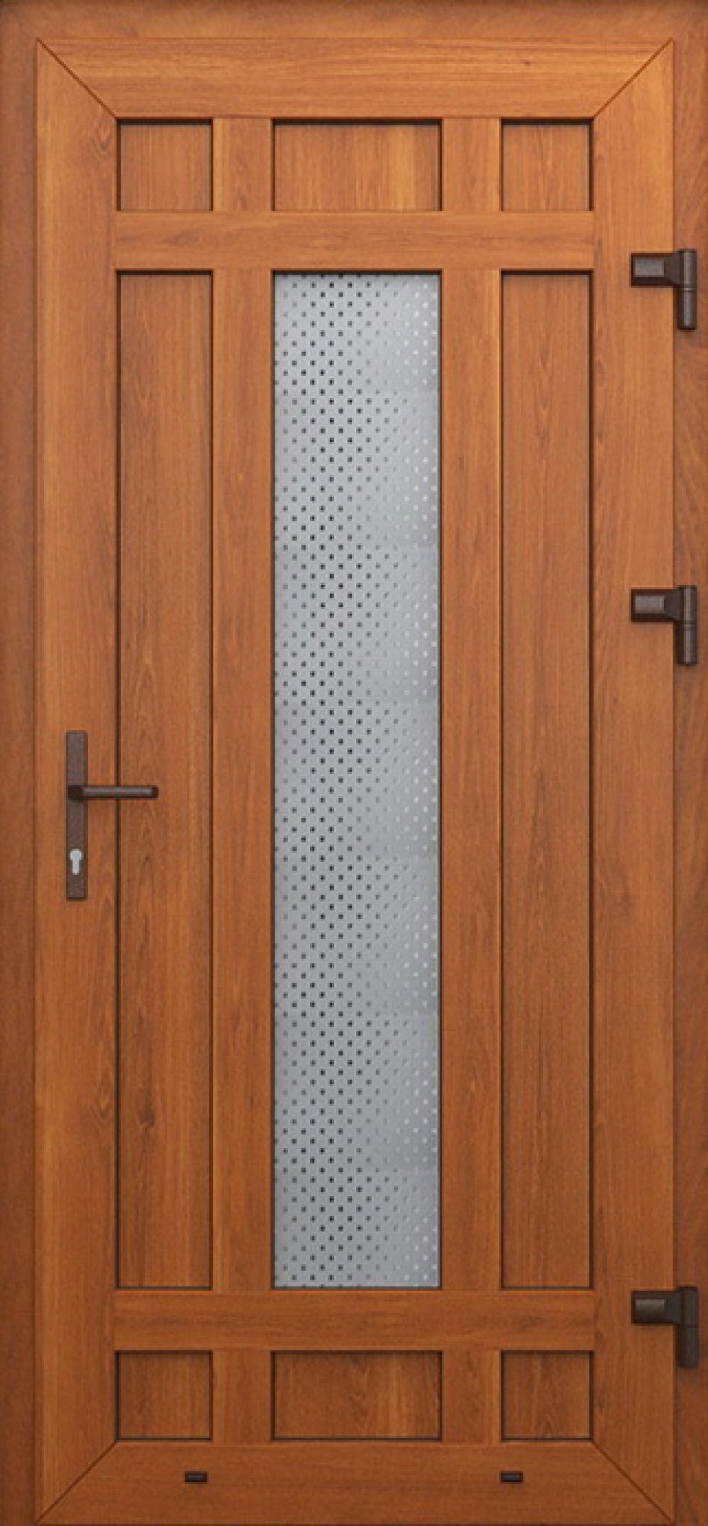 Металлопластиковые двери одинарные золотой дуб № 47 plastikovie_dveri47