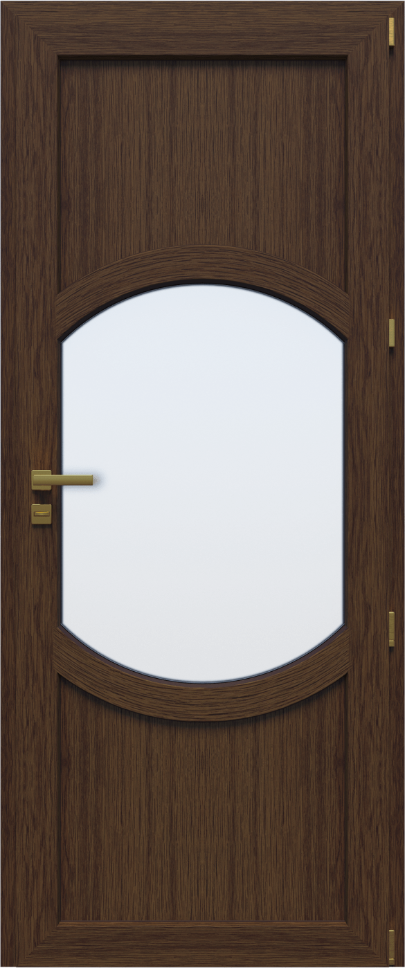 Металлопластиковые двери одинарные орех № 35 plastikovie_dveri35