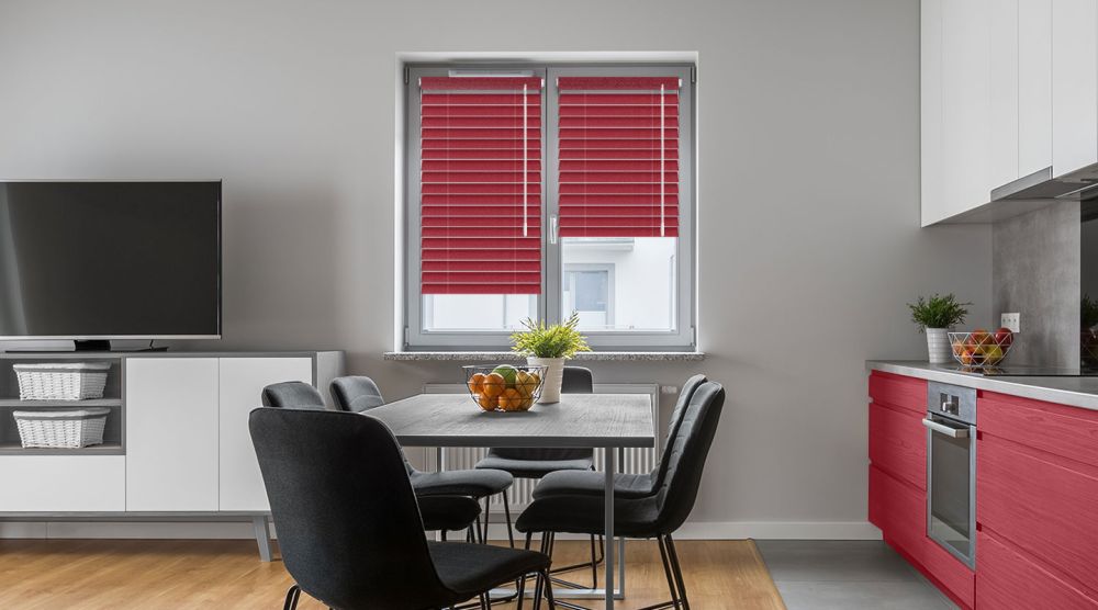 Жалюзи горизонтальные Виконт цвет красный перламутр galuzi_gorizontalni28