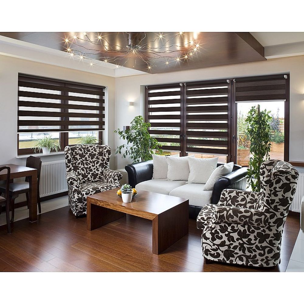 Рулонная штора / Жалюзи День-Ночь Натур Шоколад galuzi_den_noch34