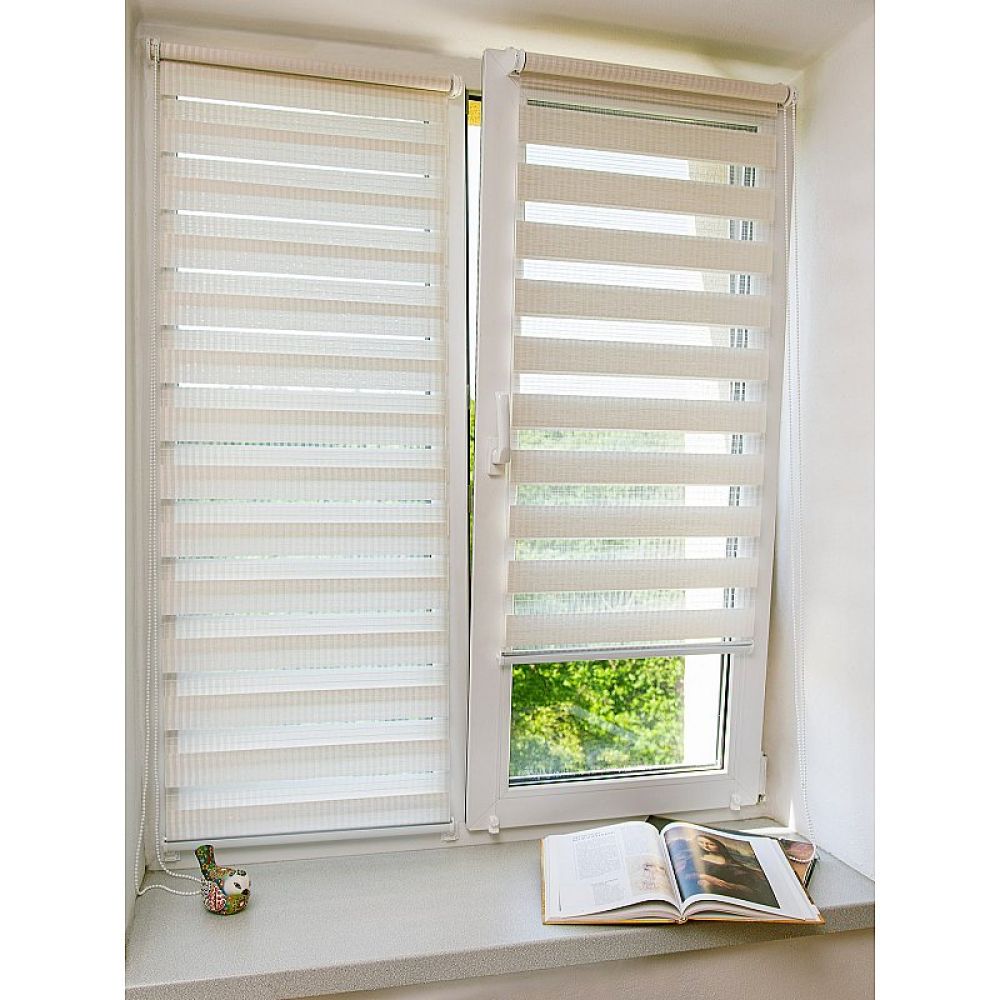 Рулонная шторы / Жалюзи День-Ночь Сантайм Бамбук Жемчуг galuzi_den_noch16