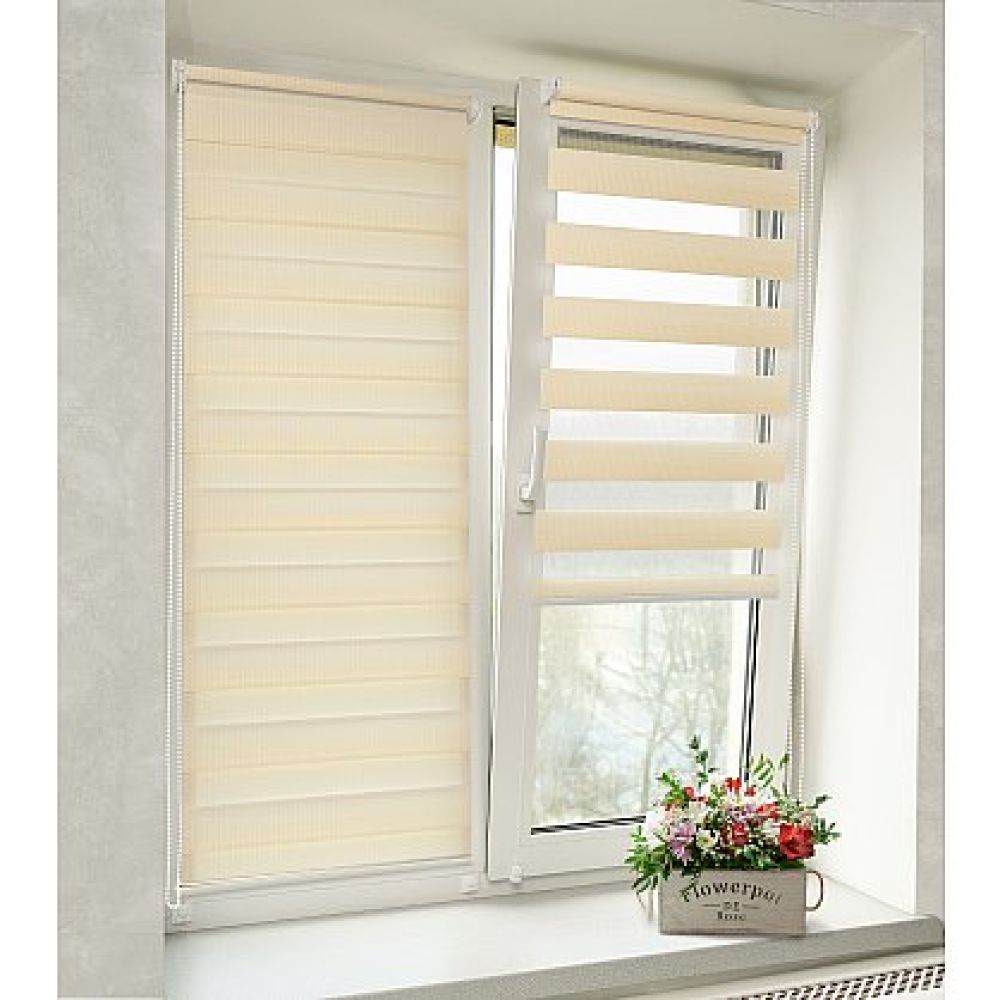 Рулонная шторы / Жалюзи День-Ночь Престиж Кремовый galuzi_den_noch18