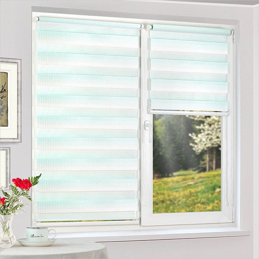 Рулонная штора / Жалюзи День-Ночь Престиж Лазурь galuzi_den_noch33