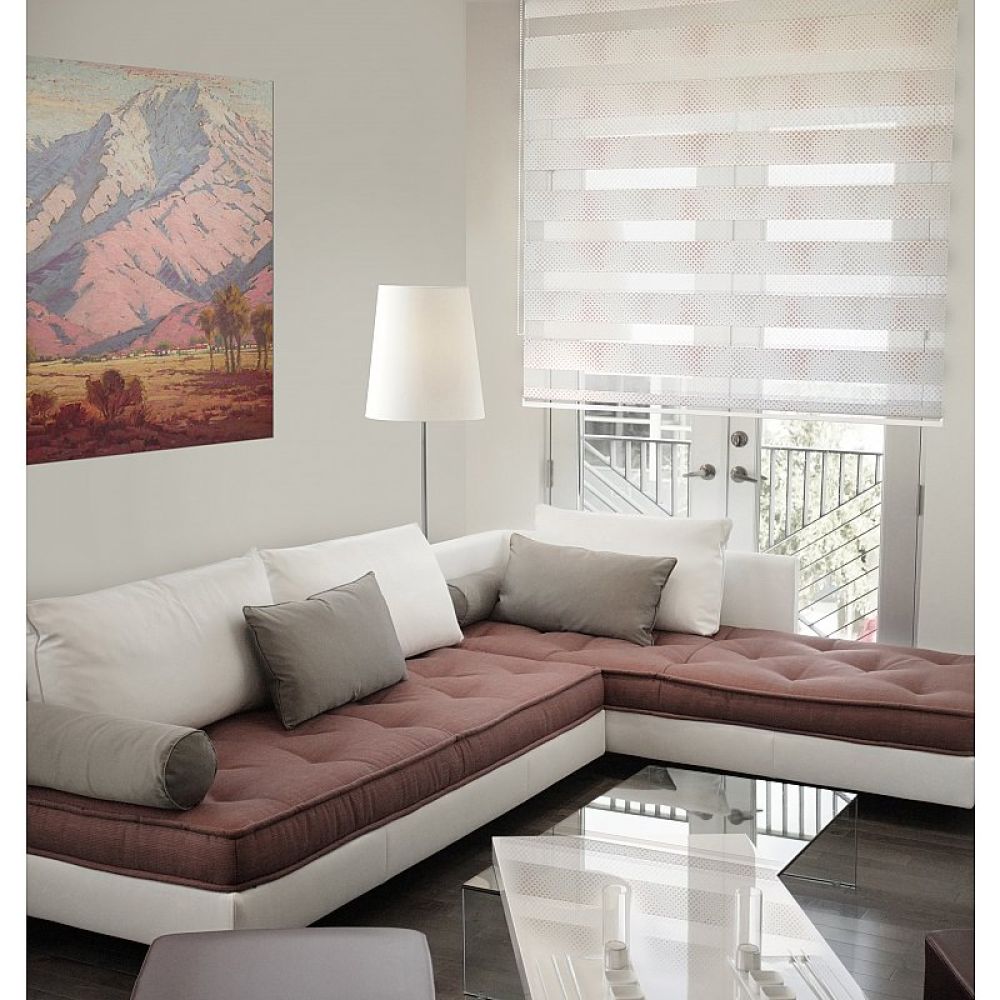 Рулонная шторы / Жалюзи День-Ночь Бола Бело розовый galuzi_den_noch23