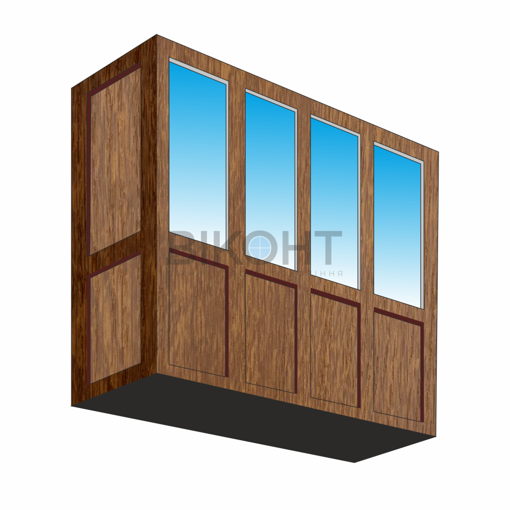 Французский балкон Steko коричневый низ сэндвич  francuzkie_balkon49